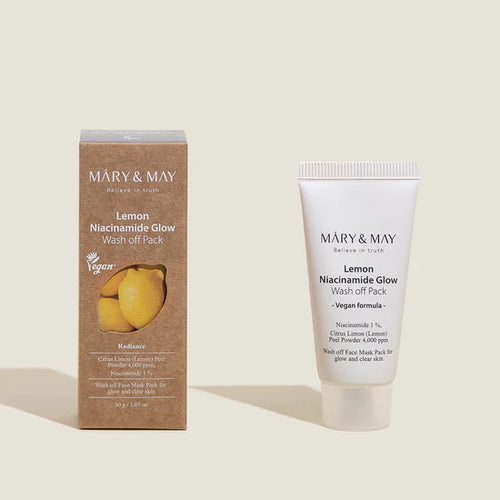 Mary & May Lemon Niacinamide Glow Wash Off Pack (Travel Size) - Olive Kollection